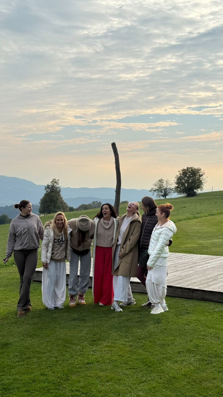 Meta s skupino na retreatu